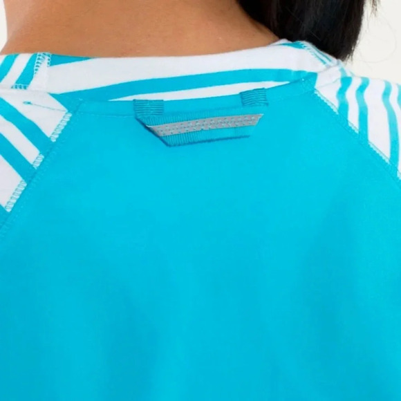 Lululemon Voyage Pullover *TencelTwin Stripe Spry Blue / Spry Blue - Picture 5 of 11